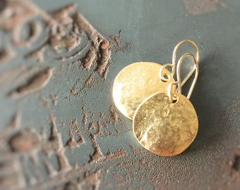 Lafayette 24K Gold Earrings on Gold Filled Wires - The Perfect Pair of Everyday Earrings