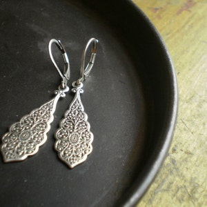 Myrtle Street Antique Silver Drop Earrings image 3