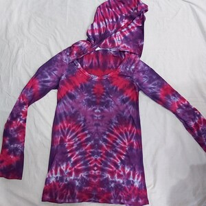 Tie Dye Women&#39;s Long Sleeve Hoodie Size medium/Gift for Hippie