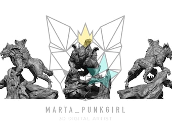 La Bestia en Miniatura - Modelo para Juego de Fantasía, Diseño de Marta_punkgirl
