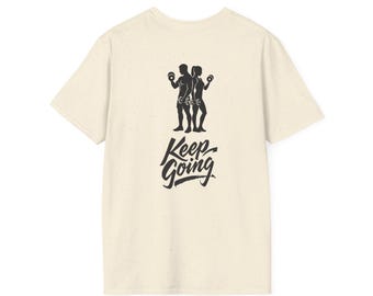 Keep Going Running Silhouette T-Shirt | Motivational Fitness Tee
