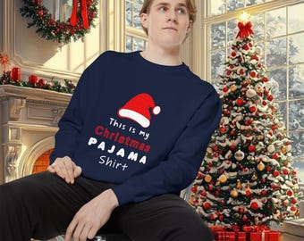 Santa Hat Christmas Sweatshirt | Red Holiday Graphic