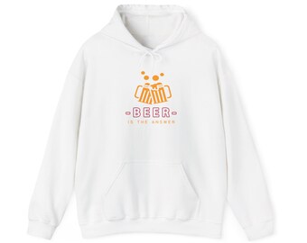 Cheers with Clinking Beer Mugs Hoodie | Casual Brewery sweatshirt