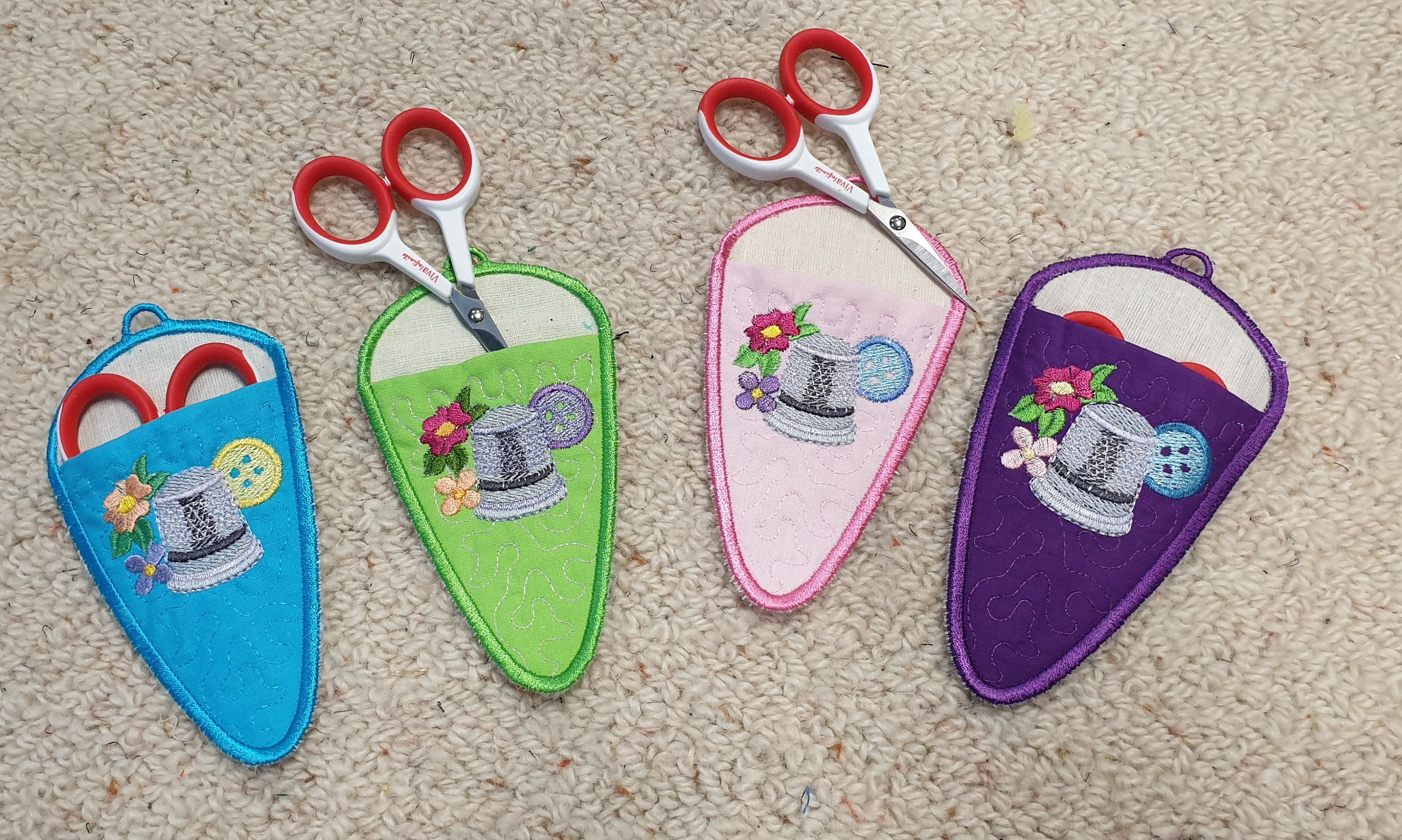 Scissors Case Embroidered/ With Embroidery Scissors Etsy UK