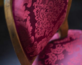 Lyxigt damast jacquardklädseltyg: Fransk barock Casal-textil, metervara