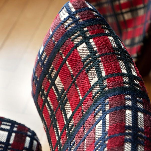 Luxe geruite bekledingsstof | Belgisch geweven geruit textiel per meter