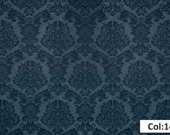 Tissu d'ameublement damassé de luxe jacquard : textile baroque français Casal au mètre