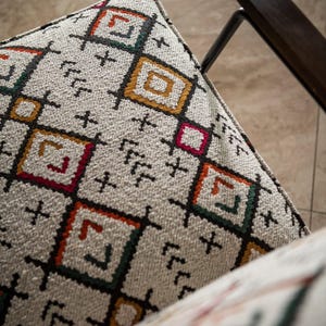 Tessuto per tappezzeria Boho Diamond: motivo geometrico tribale, poliestere pesante al metro