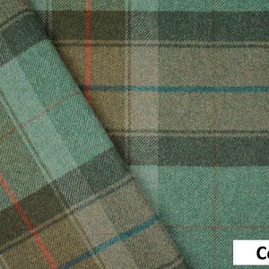 Italiensk ullblandad rutig tyg från Casal — Gaelic Collection | Tungt möbel- och klädmaterial