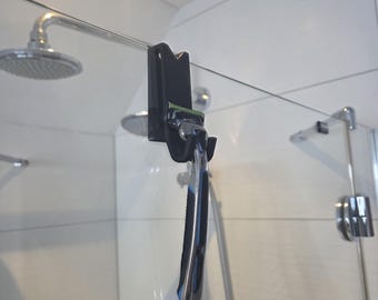 razor holder glass shower screen