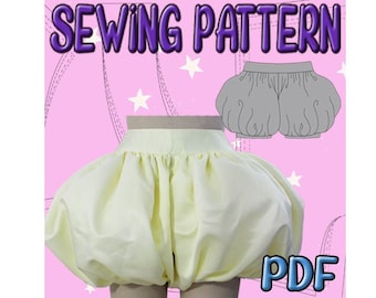 PDF Puffy Pumpkin Pants Pattern, Cosplay sewing pattern, Tokyo Mew Mew, Mew Berry, Card Captor Sakura, Costume Bloomers, Extra Puffy Fluffy