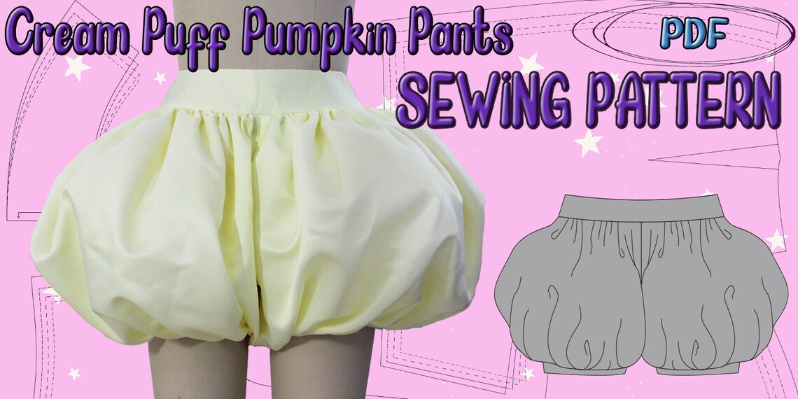 PDF Puffy Pumpkin Pants Pattern Cosplay Sewing Pattern Tokyo Etsy
