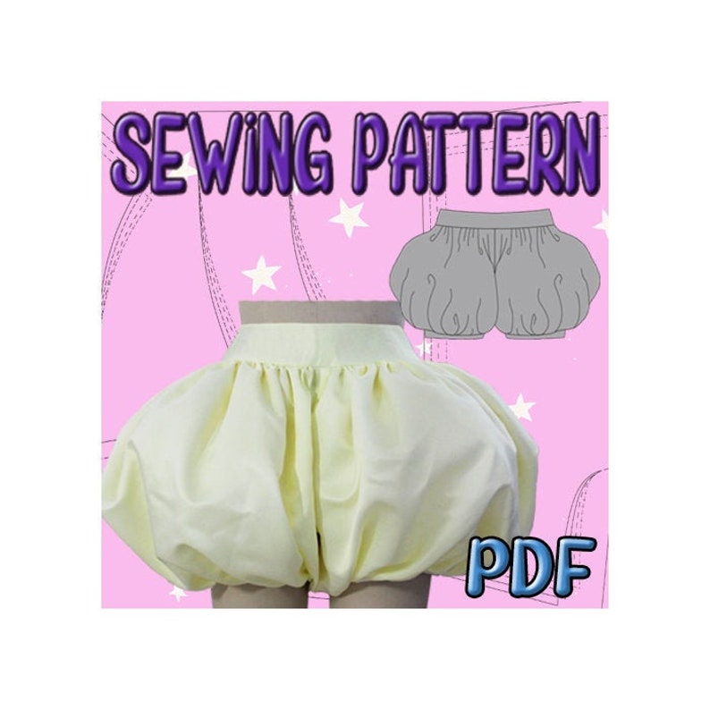 PDF Puffy Pumpkin Pants Pattern, Cosplay sewing pattern, Tokyo Mew Mew, Mew Berry, Card Captor Sakura, Costume Bloomers, Extra Puffy Fluffy 