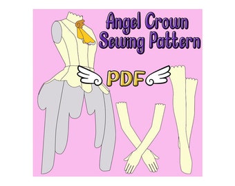 Card Captor Sakura Cosplay Patron de couture, Angel Crown Outfit Téléchargement PDF numérique