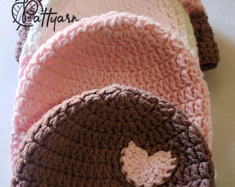 Handmade Newborn Beanie & Headband Set | Crochet Baby Gift | Soft Hat | Baby Shower