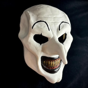 Resin-cast CLOWN ART mask ~ Terrifier Cosplay (handmade) | Spooky Gothic Circus Halloween Masque