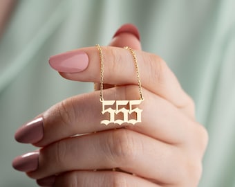 Silver Personalized Number Necklace, Custom Lucky Number Jewelry, Customized Necklace, 14 K Gold Jewelry Gifts for Her, Sport Number Jewelry