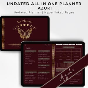 Undated Rich Color All In One Digital Planner (Azuki)