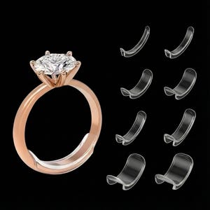 Extra Soft Invisible Silicone Transparent Ring Size Adjuster Resizer Loose Rings Reducer Ring Sizer Fit Any Circular Jewelry Tools Useful
