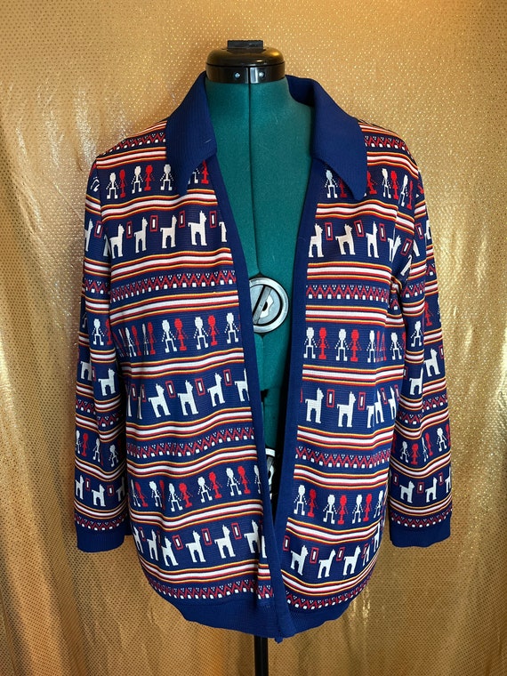 Vintage 1970s Lily of California sweater cardigan 