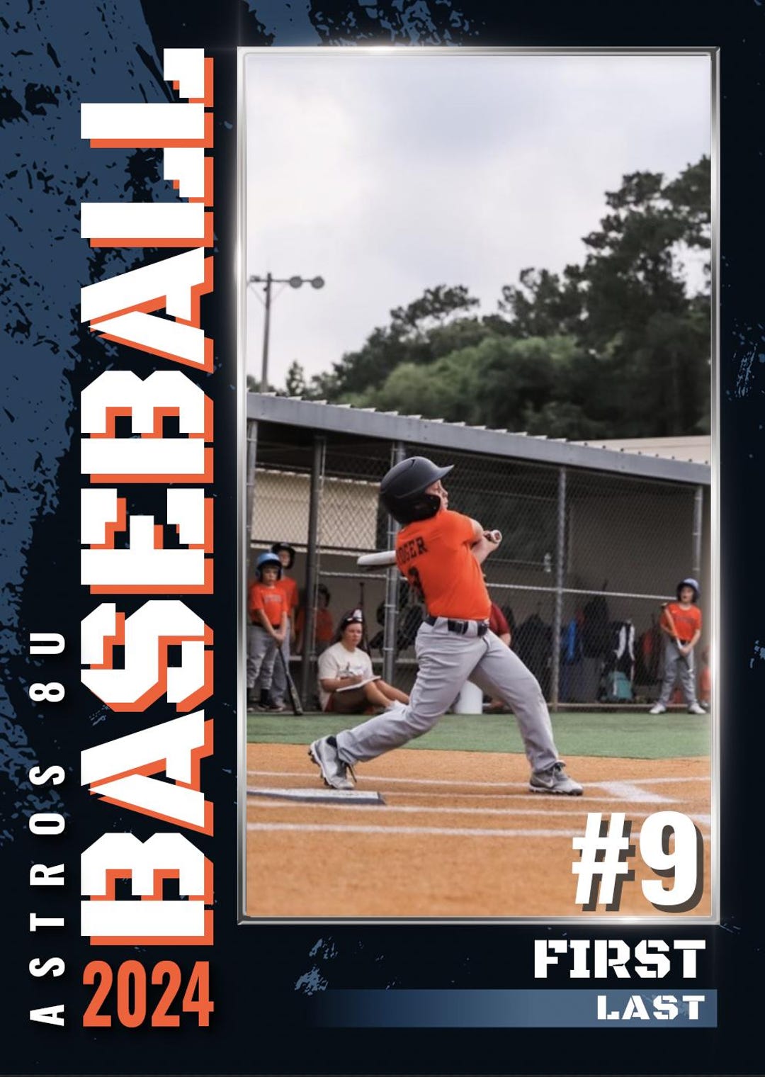 Customizable Baseball Sports Card .psd - Etsy