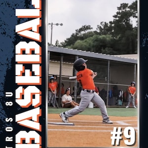 Anpassbare Baseball Sport Karte .psd