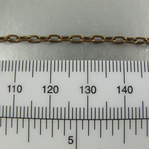 Brass Chain, Vintage Patina Finish, Small Cable Chain, by Trinity Brass, 3x4 mm, 36 inches, CH13 imagem 4