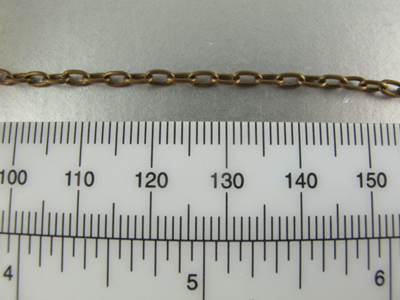 Brass Chain, Vintage Patina Finish, Small Cable Chain, by Trinity Brass, 3x4 mm, 36 inches, CH13 imagem 4