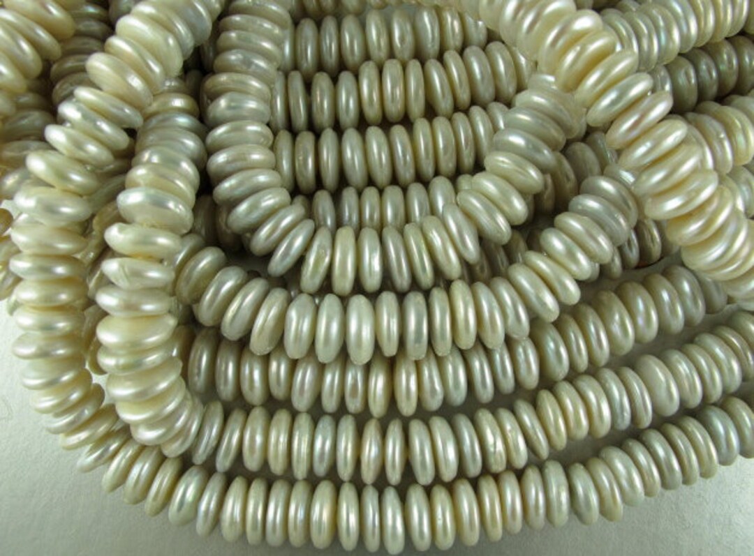 5 Pearls Silver or White or Dark Peacock Coin Pearls, 12mm Center ...