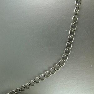 Curb Chain, Antique Silver Finish, Large Curb Chain, Trinity Brass, 4.5x7 mm, 36 inches, CH22 imagem 3