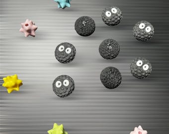 UPDATED Ghibli Inspired Soot Sprite & Star Sprinkle Kandi Bead Mix Bag Bead Soup