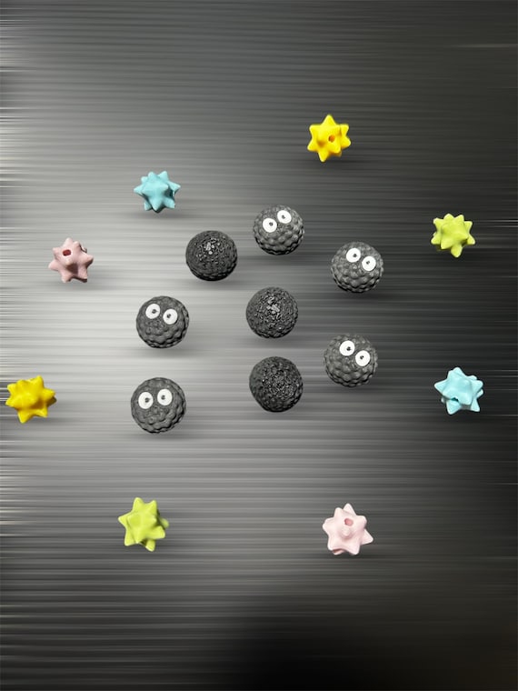 UPDATED Ghibli Inspired Soot Sprite & Star Sprinkle Kandi Bead Mix Bag Bead Soup