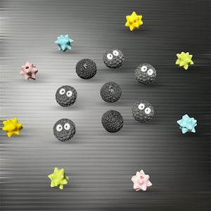 UPDATED Ghibli Inspired Soot Sprite & Star Sprinkle Kandi Bead Mix Bag Bead Soup MIX
