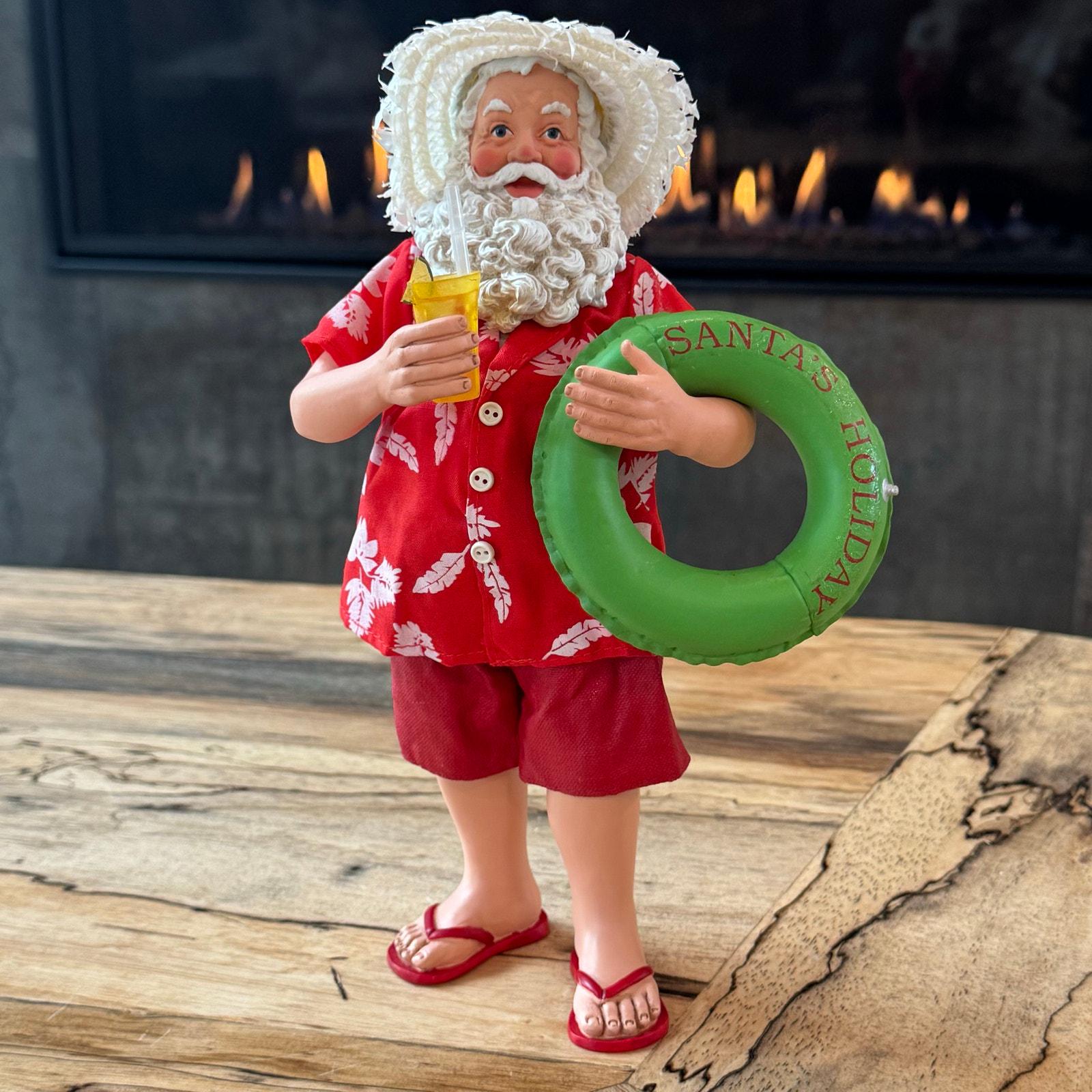 シーズンオフ価格‼️サンタクロース フィギュア ビーチスタイル 約30cm Santa on a Beach Figurine - Etsy
