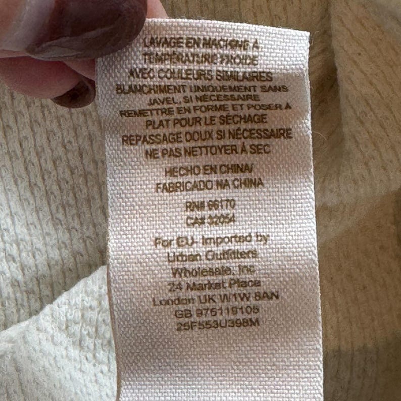 Free People We The Free Kyoto Kombucha Cuff Thermal Top Ivory Waffle Knit Large Bild 11