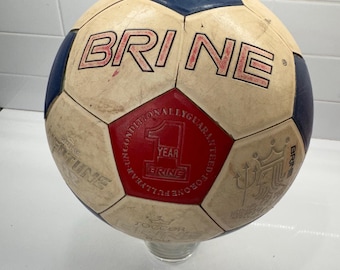 Vintage BRINE Neptune 32 Soccer Ball, Size 5 Display Piece