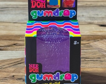 NIB Needoh Gumdrop Purple Schylling Super Solid Squish Fidget Sensory Toy Viral