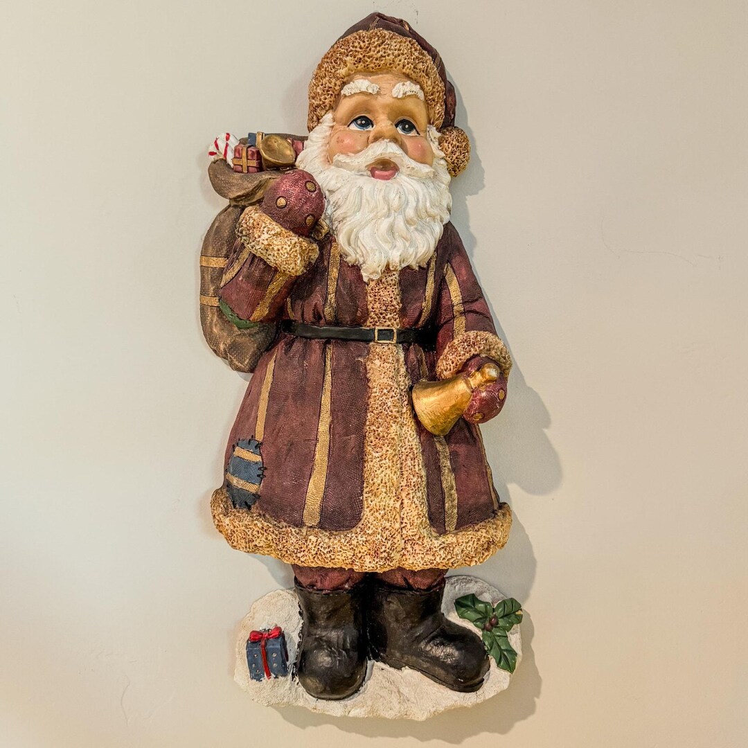 Vintage Old World Christmas Santa Claus Wall Decor, 14.5”H, Styrofoam ...
