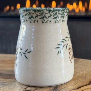 Rustic Woodland Pinecones Hand-Thrown Artisan Pottery Coffee Mug, Artist Sig image 9