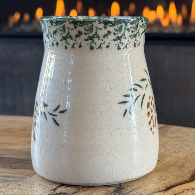 Rustic Woodland Pinecones Hand-Thrown Artisan Pottery Coffee Mug, Artist Sig image 9