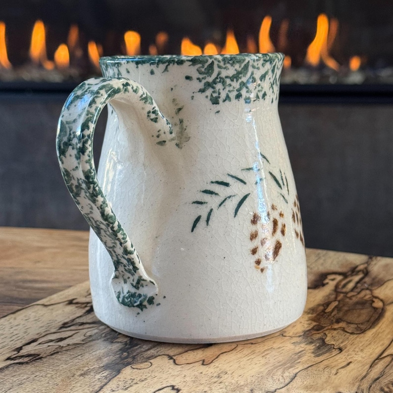 Rustic Woodland Pinecones Hand-Thrown Artisan Pottery Coffee Mug, Artist Sig image 8