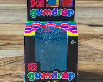 NIB Needoh Gumdrop Blue Schylling Super Solid Squish Fidget Sensory Toy Viral