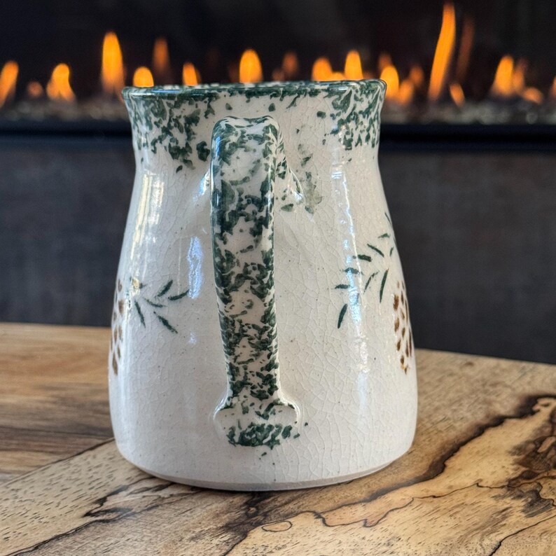 Rustic Woodland Pinecones Hand-Thrown Artisan Pottery Coffee Mug, Artist Sig image 6