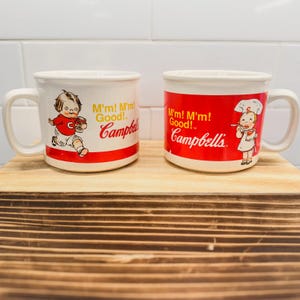 2004 Vintage Campbells Soup Pair of Mug/Bowl w/ two unique Campbell Kids Design, #31389