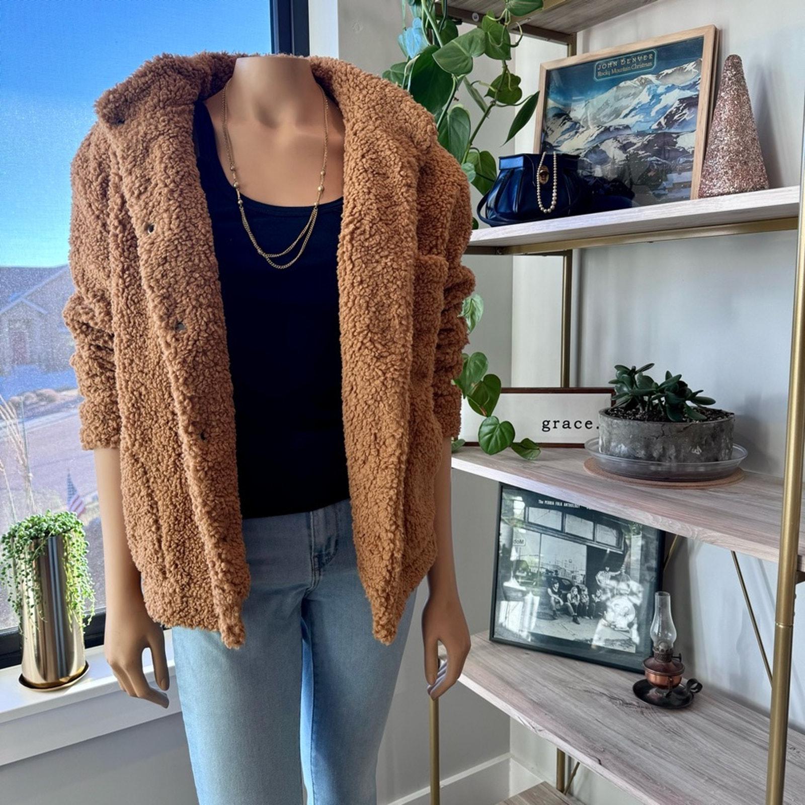 Carly Jean Los Angeles, CJLA - Cozy Brown Teddy Bear Jacket