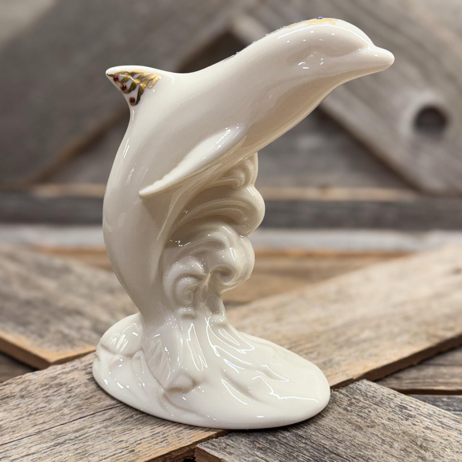 1993 Vintage Lenox China Jewels Collection Leaping Dolphin