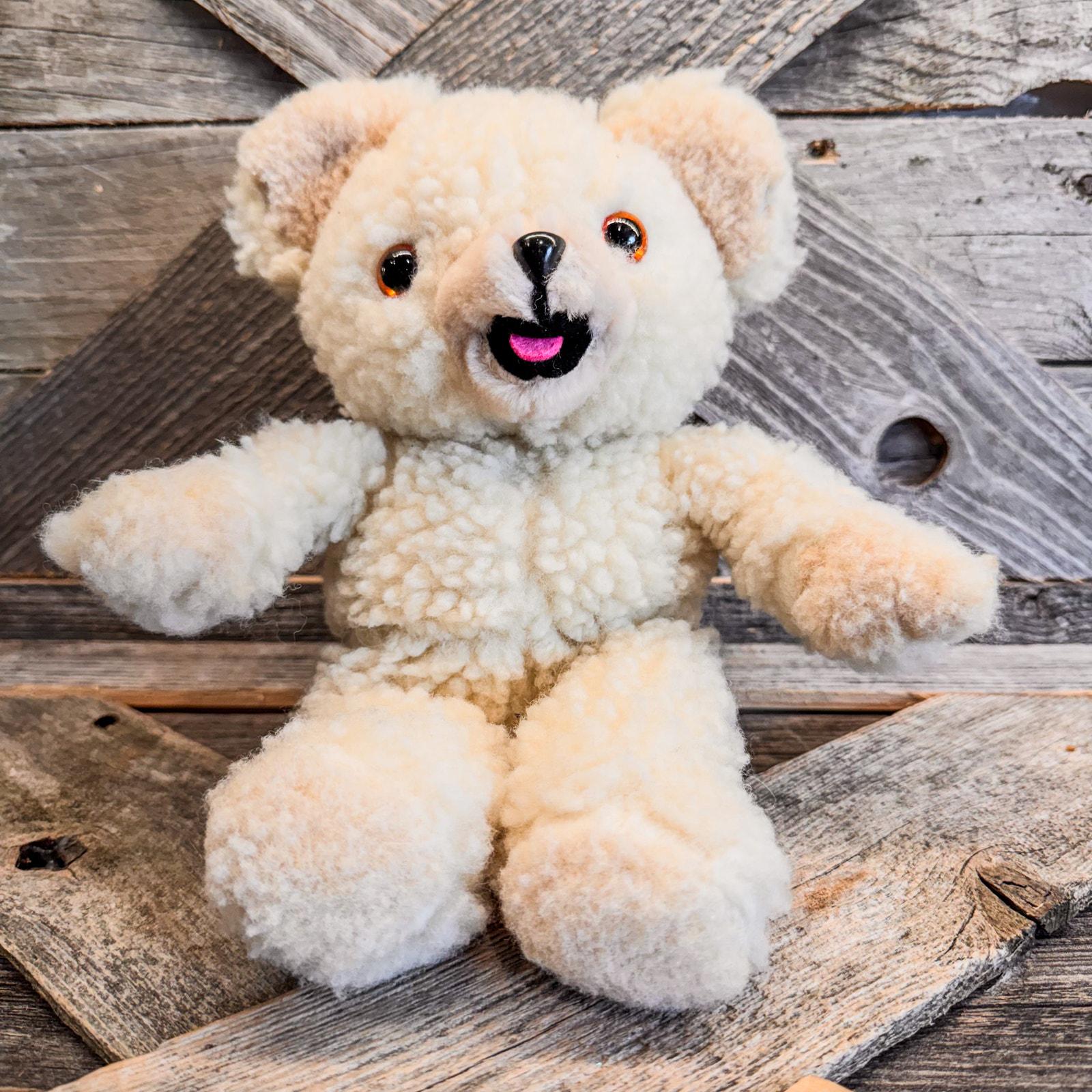 1986 Vintage Russ Berrie Snuggle Fabric Softener Plush Teddy Bear, 11”H