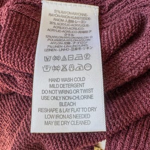 Free People Maroon Criss Cross Lightweight Tunic Sweater, Women's Size X-Small image 6