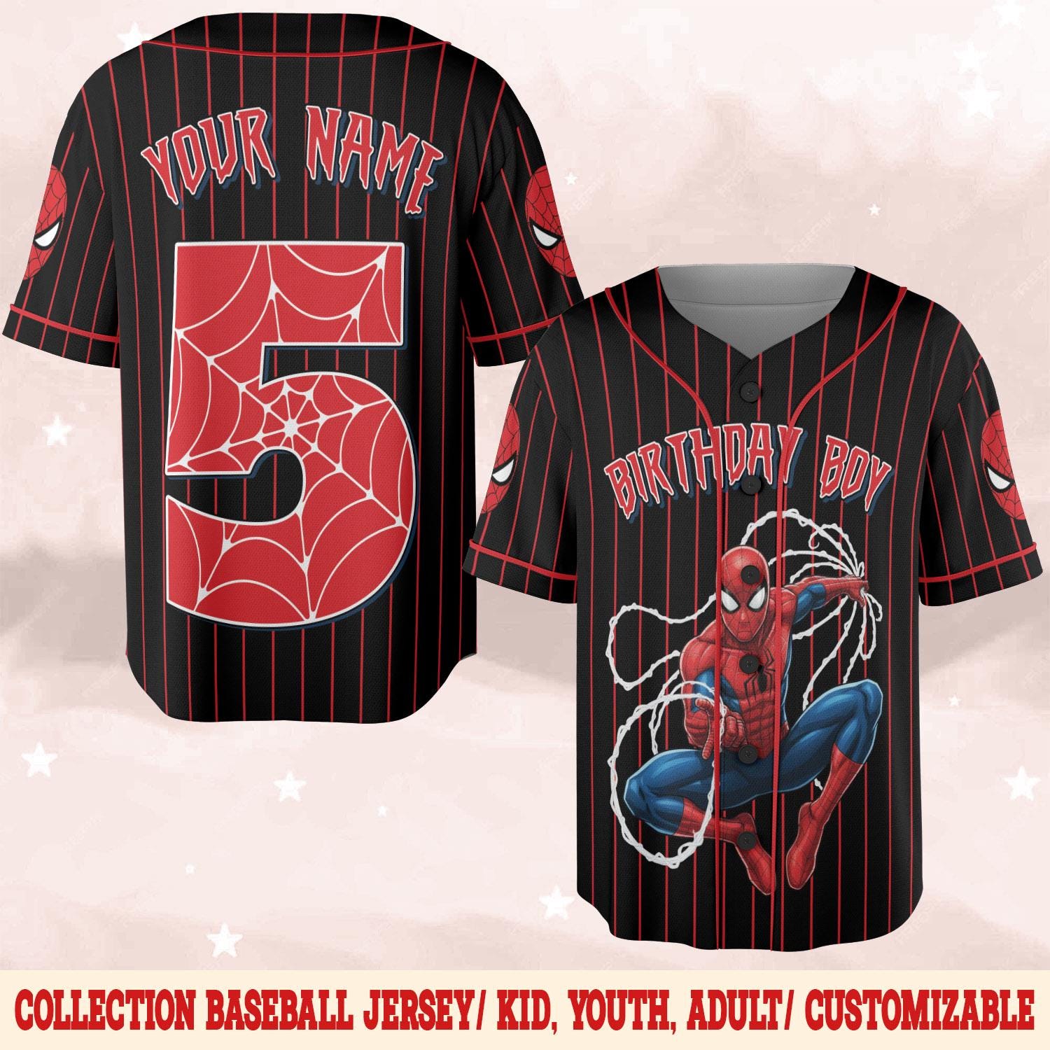 Discover Personalize Disney Amazing Spider Man Vintage Jersey, Custom Kids Youth Adult Disney Baseball Jersey