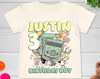 Custom Trash Truck Birthday Shirt, Trash Truck Shirt, Family Trash Truck Shirts, Family Matching T Shirt, Birthday Boys Gifts C1MC08